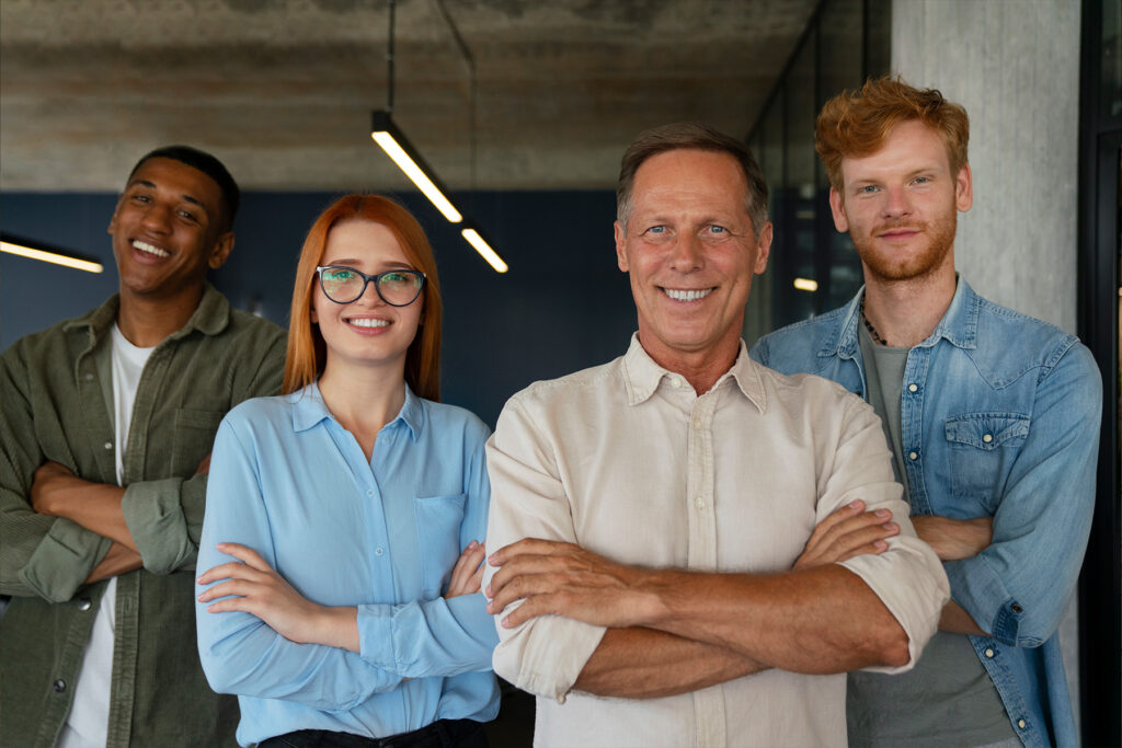 Diversität Diversity Generationen GenZ Boomer GenX HR Personal Teamwork Workplace-Design Innovationskultur New Work Interior-Design Innenarchitektur Büro moderne Arbeitswelt Team-Office-Prinzip